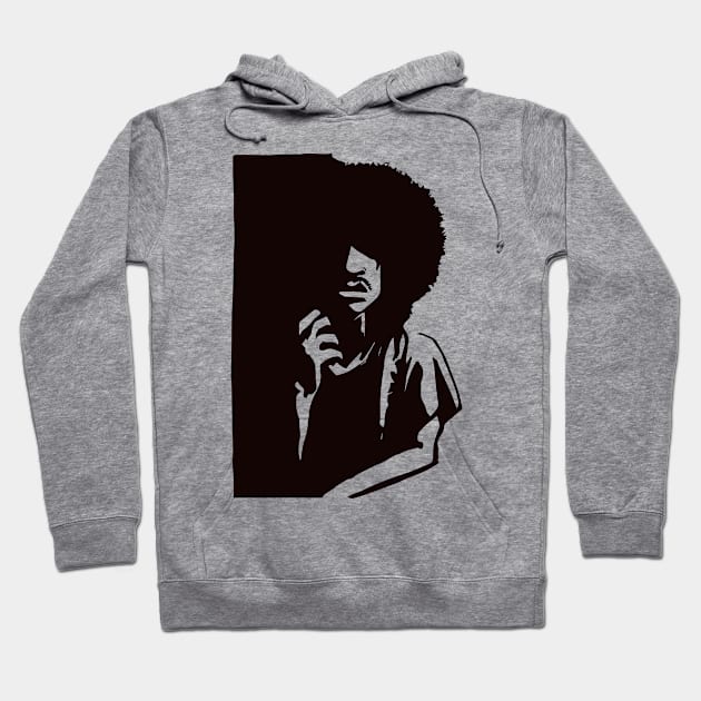 T-shirt Black Man Thinker Hoodie by Derly_Arts